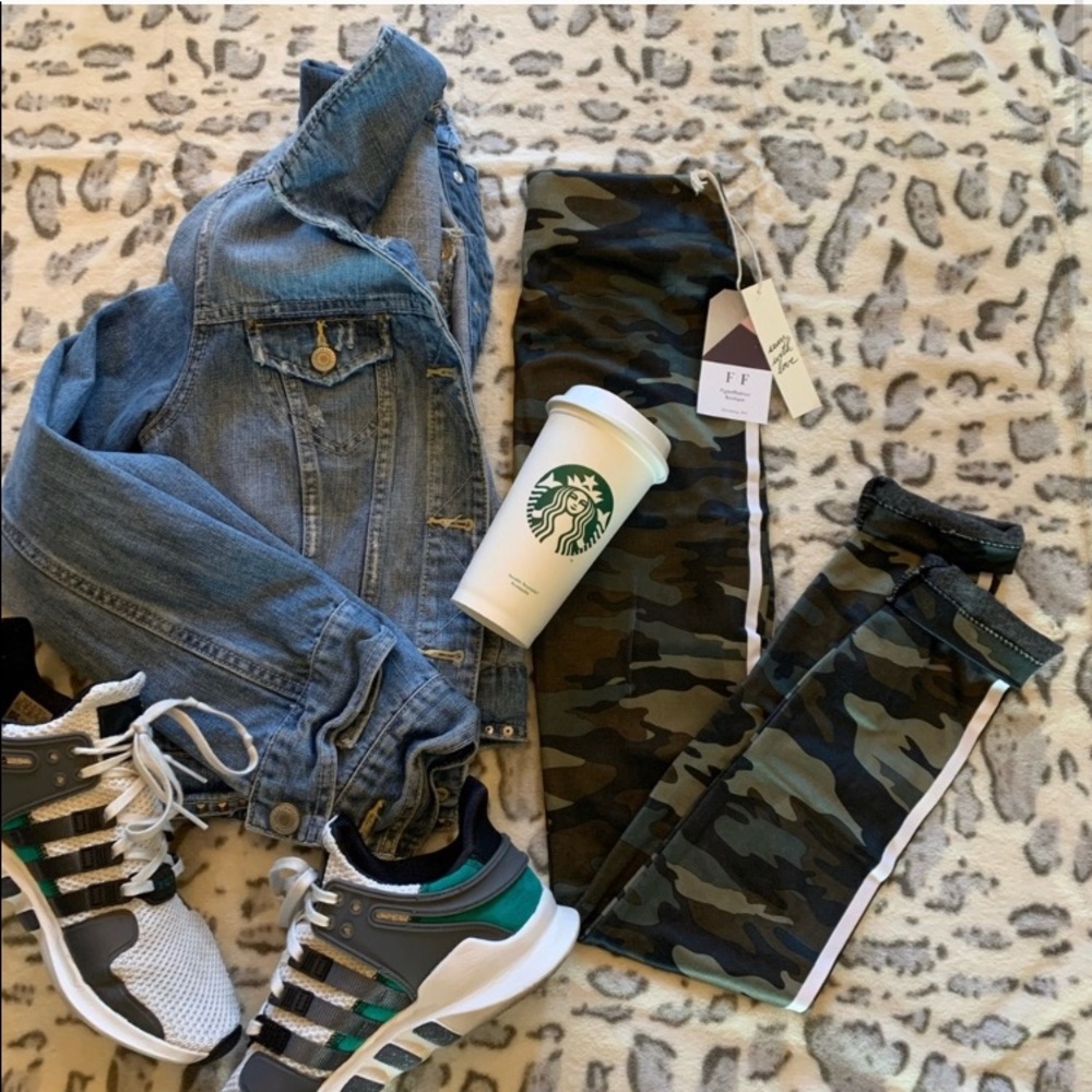 Camo Fleece Lined Leggings Joggers